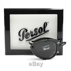 Persol 714 Folding Sunglasses 95/31 Black / Grey Green Crystal Lens PO0714 54 mm