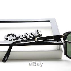 Persol 714 Folding Sunglasses 95/31 Black / Grey Green Crystal Lens PO0714 54 mm