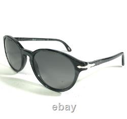 Persol Sunglasses 3015-S 982/71 Black Gray Horn Round Frames with Gray Lenses