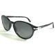 Persol Sunglasses 3015-s 982/71 Black Gray Horn Round Frames With Gray Lenses