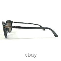 Persol Sunglasses 3015-S 982/71 Black Gray Horn Round Frames with Gray Lenses