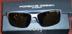 Porsche Design P8573 A Palladium / Blue Sunglasses New in Box P 8573 Men Women