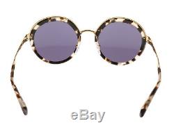 Prada 0PR 50TS UAO6O2 White Havana Sunglasses Round Women's Authentic New