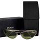 Prada Green Cat Eye Spr 62v Sunglasses