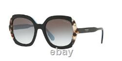 Prada Heritage Sunglasses PR16US KHR0A7 Black Brown Grey Gradient Lens 54mm