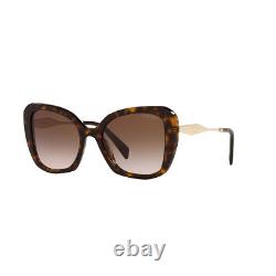 Prada PR 03YS 2AU6S1 Tortoise Plastic Butterfly Sunglasses Brown Gradient Lens