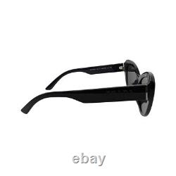 Prada PR 13YSF 1AB5S0 Black Plastic Cat-Eye Sunglasses Grey Lens