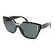 Prada Pr 16ts 1ab5s0 Black Plastic Cat-eye Sunglasses Grey Lens