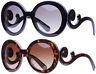 Prada Spr 27n Round Baroque Swirl Women's Sunglasses