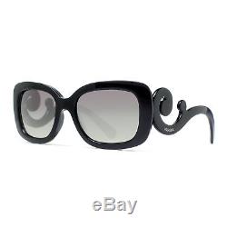 Prada SPR 27O 1AB-3M1 Black/Gray Gradient Women's Baroque Square Sunglasses