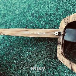 Prada Sunglasses Designer Square Wood Grain Brown 30RS 51-26-135 Made In Italy