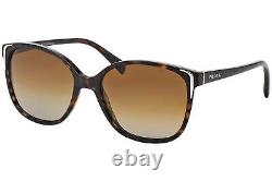 Prada Sunglasses PR01OS / Frame Havana Lens Polarized Brown Gradient