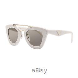 Prada Sunglasses PR14SS UFP3H2 Women's Ivory White Frame / Brown Gradient Lenses