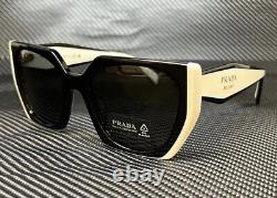 Prada Sunglasses PR 15WS 09Q5S0 Black White Dark Grey Lenses Women