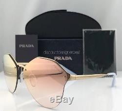 Prada Sunglasses PR 64TS Authentic Brand New Gold / Pink Mirror 7OEAD2 66mm
