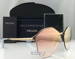 Prada Sunglasses PR 64TS Authentic Brand New Gold / Pink Mirror 7OEAD2 66mm