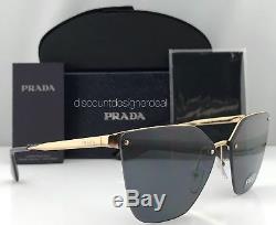 Prada Sunglasses Polarized Brand New SPR 68TS 7OE5Z1 ANTIQUE GOLD / GRAY 63mm