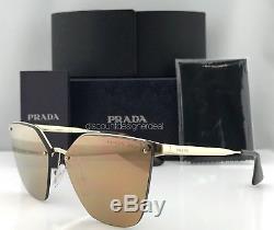 Prada Sunglasses Polarized Brand New SPR 68T ZVN-5N2 Gold/Gold Mirror Polarized