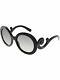 Prada Women's Gradient Pr27ns-1ab3m1-55 Black Round Sunglasses