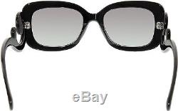 Prada Women's Gradient PR27OS-1AB3M1-54 Black Rectangle Sunglasses