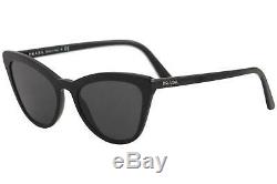 Prada Women's SPR01V SPR/01/V 1AB-5S0 Black Fashion Cat Eye Sunglasses 56mm