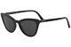 Prada Women's Spr01v Spr/01/v 1ab-5s0 Black Fashion Cat Eye Sunglasses 56mm