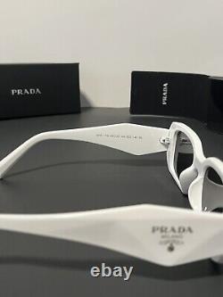 Prada Women's Sunglasses White / Dark Grey Lens