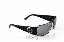RARE NEW Genuine VERSACE Vanitas Medallion Black Grey Sunglasses VE 2163 1381/6G