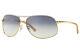 Rare New Ray-ban Gold White Blue Aviator Metal Mirror Sunglasses Rb 3387 077/7b