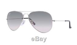 RAY BAN RB3025 58/14 AVIATOR Sunglasses GRAY GRADIENT Lens, GOLD Frame