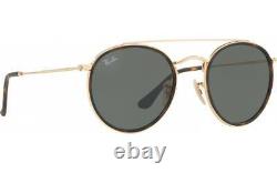 RAY BAN RB3647N Sunglasses DOUBLE BRIDGE 51/22 Gold Frame / Classic Lens