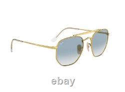 RAY BAN RB3648 Sunglasses Marshal 54/21 GOLD Frame, BLUE GRADIENT Lens