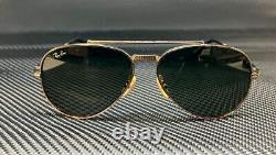 RAY BAN RB8225 313852 Gold Green Men's Aviator 58 mm Sunglasses