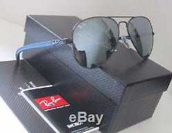 RAY-BAN RB 8307 006/40 Matte Black Blue Sunglasses Authentic New! Carbon Fiber