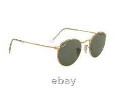 RAY BAN Sunglasses RB3447 ROUND METAL 50-21, POLARIZED Classic Lens, GOLD Frame