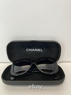Rare Vtg Chanel Black Gold CC Logo Sunglasses