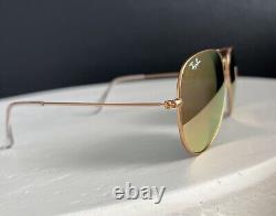 RayBan Ray-Ban RB3025 Aviator Women Sunglasses Gold Frame Flash Lenses 58mm