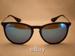 Ray Ban 4171 Erika Black w Blue Mirror Flash Lens NEW sunglasses (RB4171 601/55)