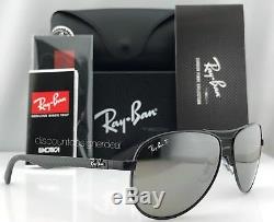 Ray-Ban Aviator Carbon Polarized Sunglasses RB8313 002/K7 Black/Gray Mirror 61mm