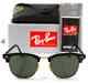 Ray-ban Clubmaster Classic Polarized Sunglasses Rb3016 901/58 51mm Green Lens