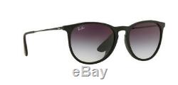 Ray Ban Erika RB 4171 6222/8G Black Rubber Sunglasses Grey Gradient Lens 54mm