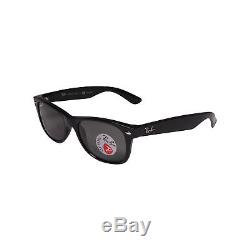 Ray Ban New Wayfarer Sunglasses RB2132 Black 901/58 52mm Polarized Green UV Lens