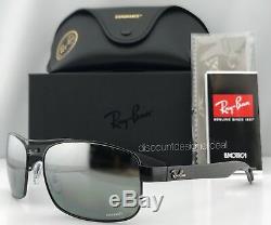 Ray-Ban Polarized Chromance Sunglasses RB8318CH 002/5L Black Frame Grey Mirror