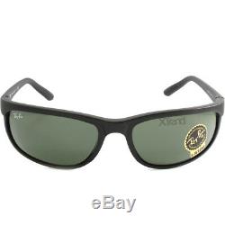 Ray-Ban RB2027 W1847 Predator 2 Matte Black/Green Sports Wrap-Around Sunglasses