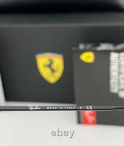 Ray-Ban RB2448M Ferrari Sunglasses F614/30 Matte Black Silver Mirror Lenses 53mm