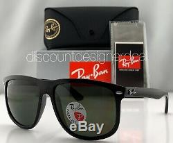 Ray-Ban RB4147 Sunglasses 601/58 Shiny Black Classic Green POLARIZED Lens 60mm