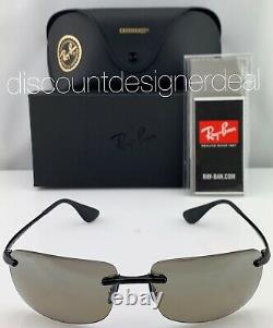 Ray-Ban RB4255 6015J Frameless Sunglasses Silver Mirror Polarized Chromance 60mm