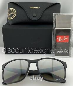 Ray-Ban RB4264CH Sunglasses 601S5J Matte Black Silver Mirror POLARIZED Large 58