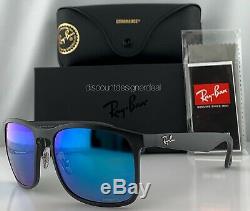 Ray-Ban RB4264CH Sunglasses 601SA1 Matte Black Blue Mirror POLARIZED Large 58mm
