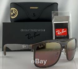 Ray-Ban RB4264CH Sunglasses 894/6B Matte Havana Gold Mirror POLARIZED Large 58mm